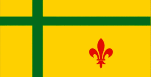 Bandeira Fransaskois Canadá — Fotografia de Stock