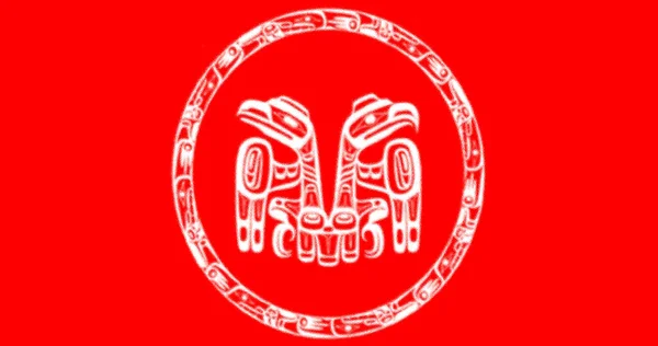 Bandeira Povo Haida — Fotografia de Stock