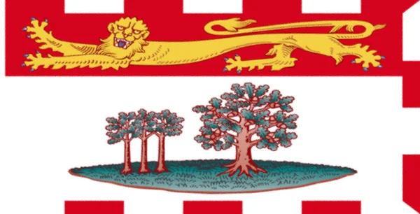 Σημαία Του Νήσος Του Πρίγκηπα Εδουάρδου Καναδάς — Φωτογραφία Αρχείου