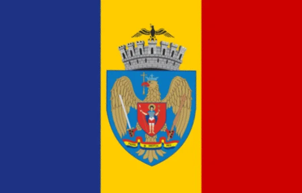 Vlajka Bukurešť Rumunsko — Stock fotografie