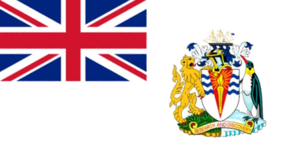 国旗的英属南极领土 — 图库照片