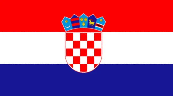 Kroatiens Flagga Europa — Stockfoto
