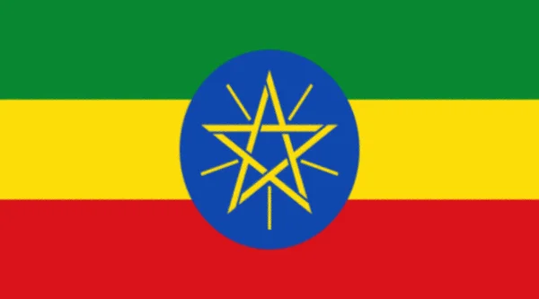 エチオピア アフリカの旗 — ストック写真