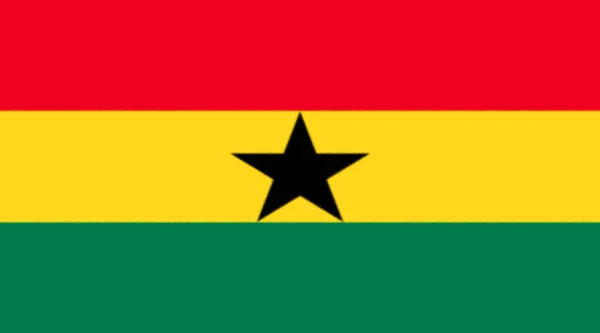 Flagget Til Ghana Afrika – stockfoto