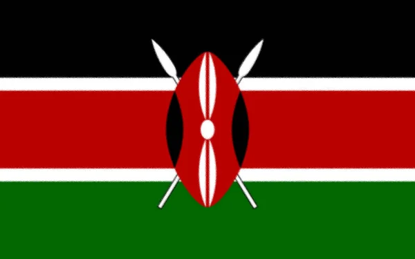 Vlag Van Kenia Afrika — Stockfoto