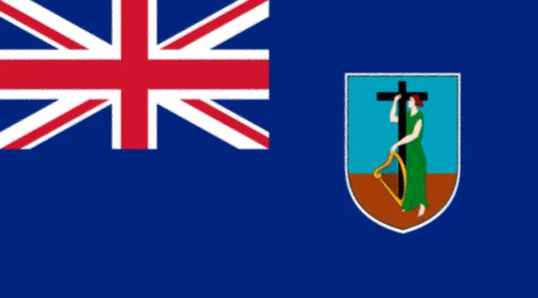 Σημαία Του Νησιού Montserrat — Φωτογραφία Αρχείου