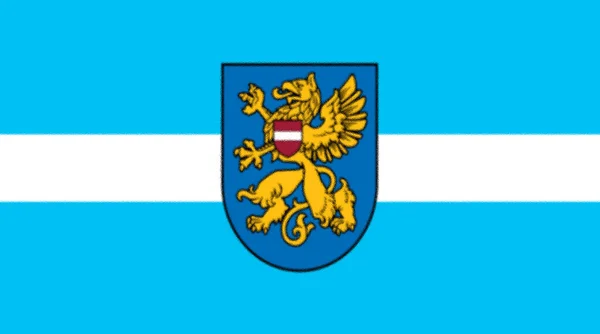 Flagga Rezekne Lettland — Stockfoto
