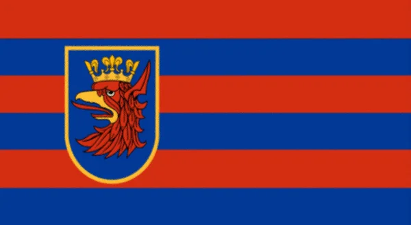 Flag Szczecin Poland — Stock Photo, Image