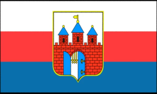Flaga Bydgoszcz Polska — Zdjęcie stockowe