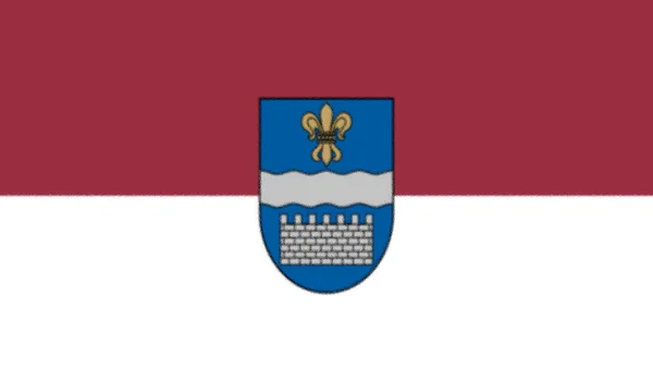 ラトビアのドーヴピルスの旗 — ストック写真