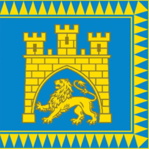 Flag Lviv Ukraine — Stock Photo, Image