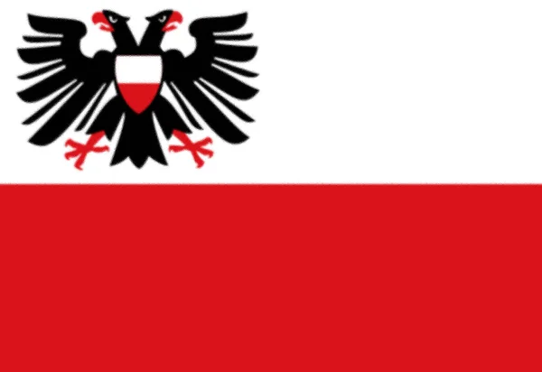 Bandeira Lübeck Alemanha — Fotografia de Stock