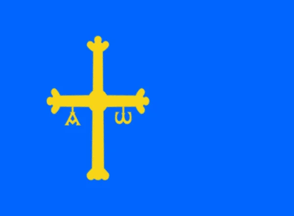 Флаг Астурии — стоковое фото