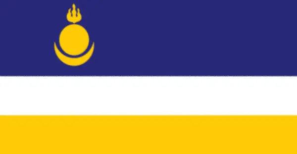 Zászló Buryat Emberek — Stock Fotó