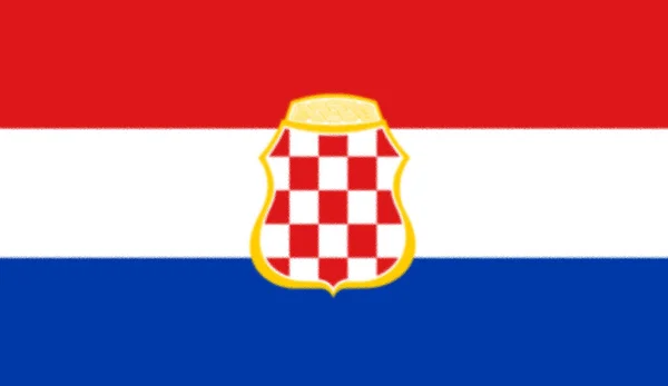 Bandeira Povo Croata Bósnia Herzegovina — Fotografia de Stock