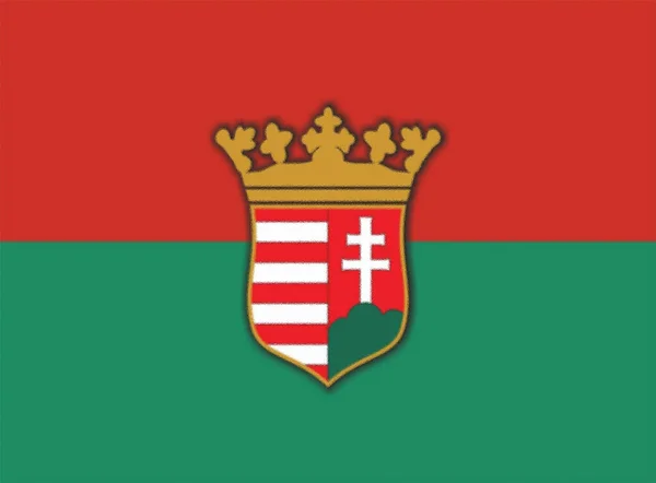 Maďarská Vlajka Slovensku — Stock fotografie