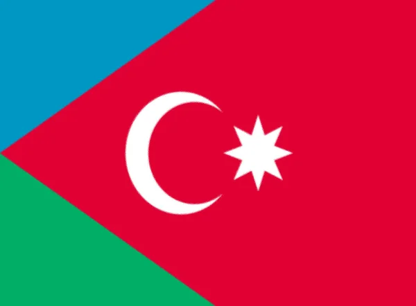 Flag Iranian Azerbaijani People — Stock Photo, Image