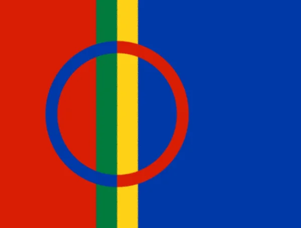 Bandeira Povo Sami — Fotografia de Stock