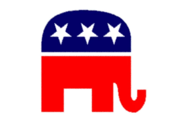 Bandiera Del Partito Repubblicano Negli Stati Uniti — Foto Stock
