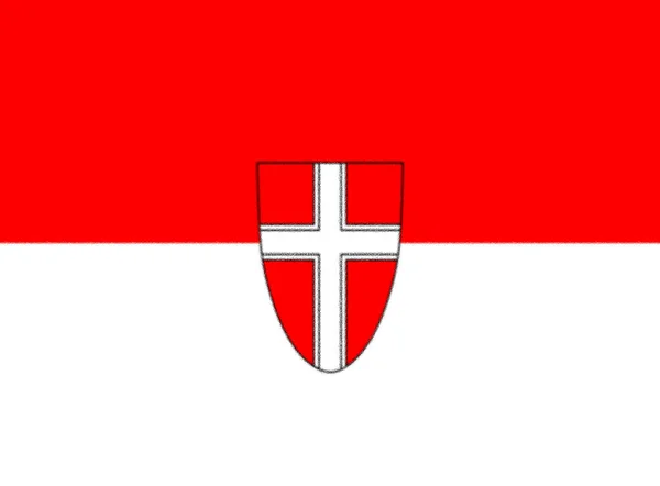Flaga Wiedniu Austria — Zdjęcie stockowe