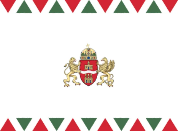 ブダペスト ハンガリーの旗 — ストック写真