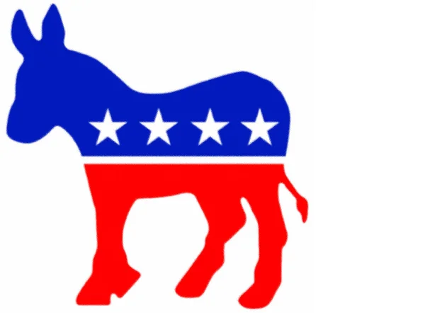 Flaga Partii Demokratycznej Stany Zjednoczone — Zdjęcie stockowe