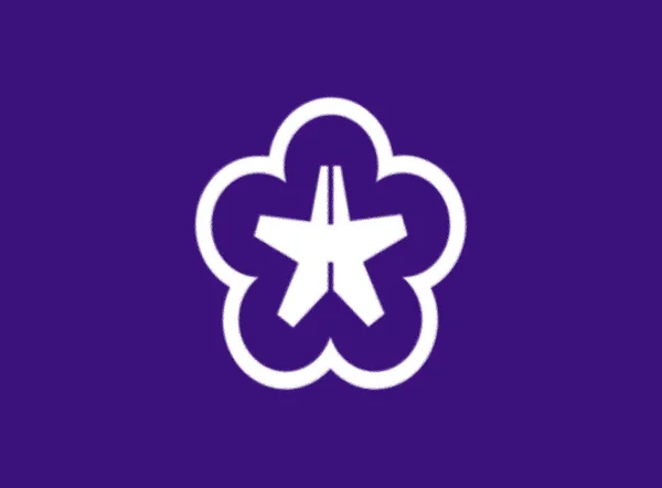 Zászló Kitakjúsú Japán — Stock Fotó