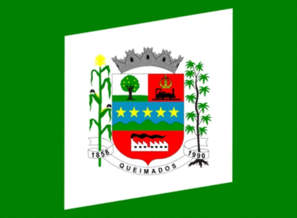 Flaga Queimados Brazylia — Zdjęcie stockowe