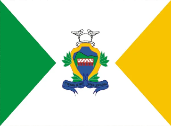 Bandeira Santa Leopoldina Brasil — Fotografia de Stock