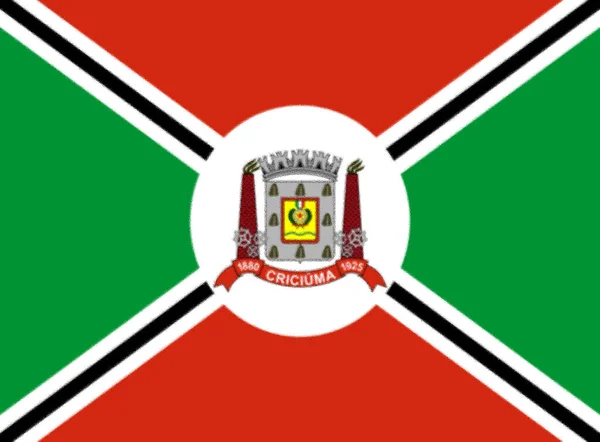 Flaga Criciúma Brazylia — Zdjęcie stockowe