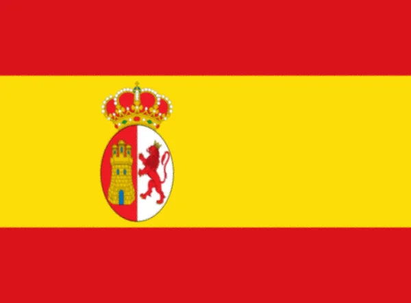 スペインの国旗 1785年 1873年 1875年 1931年 — ストック写真