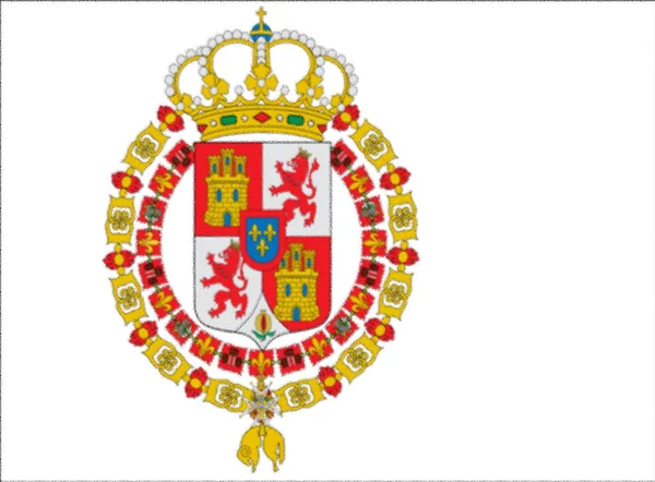 Vlag Van Spaanse Kustverdediging 1700 1771 — Stockfoto