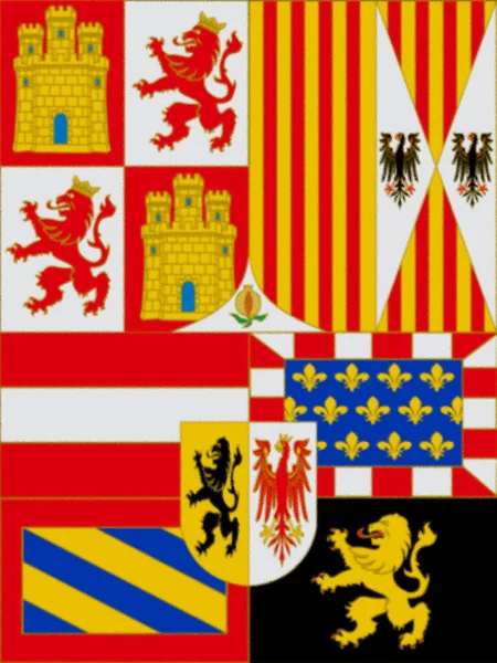 Königliche Standarte Von Spanien 1668 1700 — Stockfoto