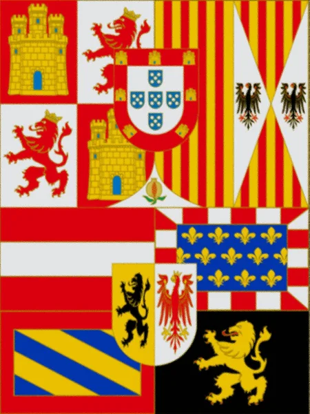 Королевский Штандарт Испании 1581 1668 — стоковое фото