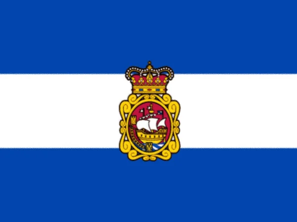 Flaga Avilés Hiszpania — Zdjęcie stockowe
