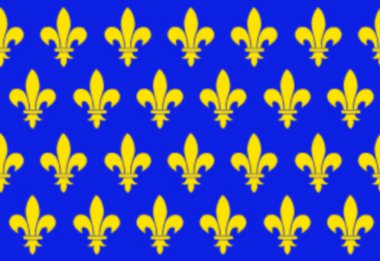 Flag of Kingdom of France in 12th to 13th century clipart