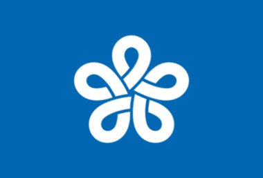 Fukuoka prefecture bayrak, Japonya