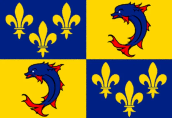 Σημαία Δελφίνου Παραδοσιακή Επαρχία Γαλλία — Φωτογραφία Αρχείου
