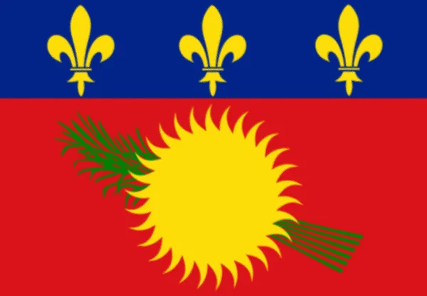 Guadeloupes Flagga Frankrike — Stockfoto