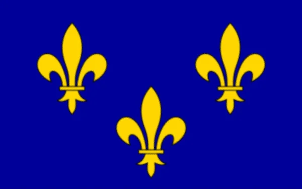 Bandera Ile France Francia —  Fotos de Stock