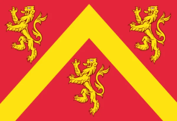 威尔士Ynys Mn县旗 英语中的安克雷岛 — 图库照片