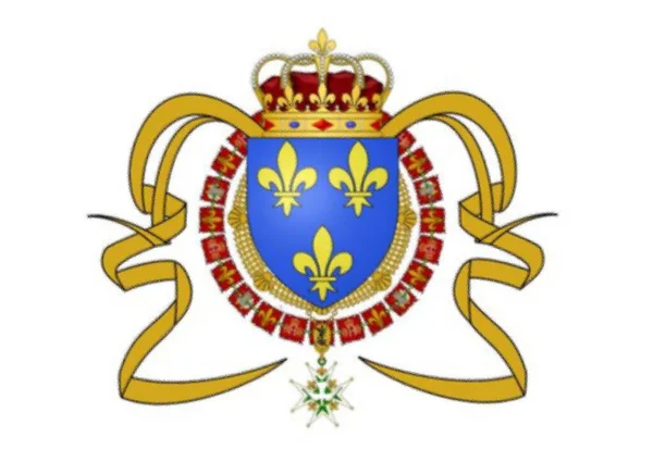 法国路易十四国王大印章旗帜 — 图库照片