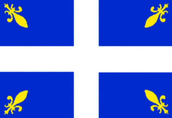 Flaga Quebecu Tego Samego Dnia Ale Nie Tym Samym Roku — Zdjęcie stockowe