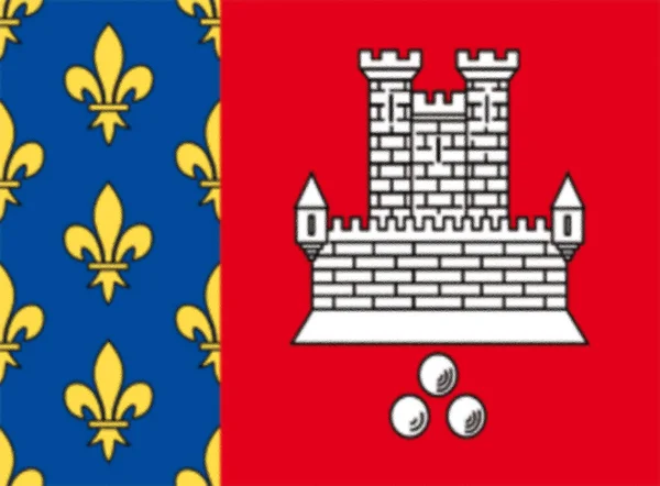 Vlajka Vincennes Obec Val Marne Francie — Stock fotografie