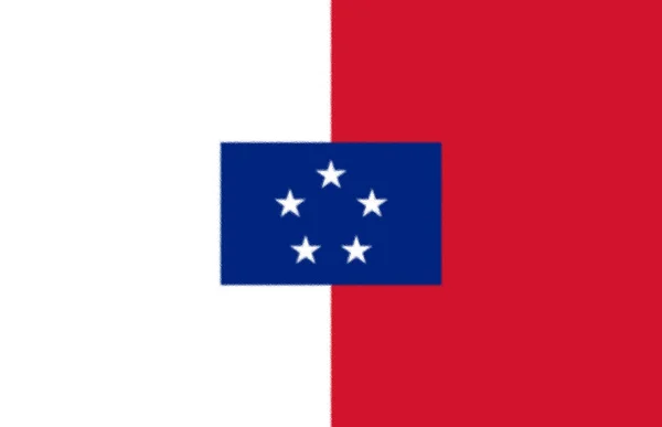 英法联合海军委员会下的瓦努阿图国旗 1887 1906年 — 图库照片