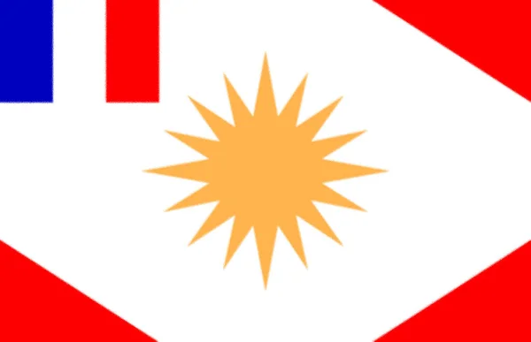 拉塔基亚阿拉维派国家桑贾克国旗 — 图库照片