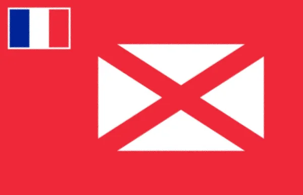 Flagga För Frankrikes Wallis Och Futunaprotektorat 1887 1910 — Stockfoto