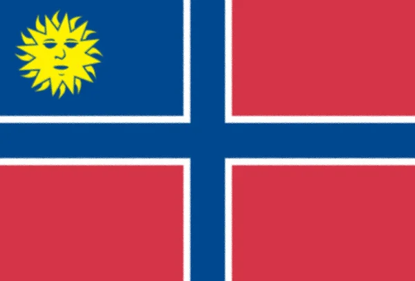 Staten Muskogees Flagga Historisk — Stockfoto