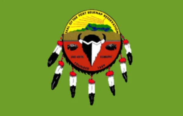 Flagge Der Fort Belknap Indianergemeinschaft Fort Belknap Reservat Von Montana — Stockfoto