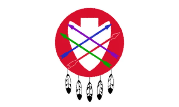 Bandeira Tribo Peoria Dos Índios Oklahoma Eua — Fotografia de Stock